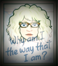 illustration of women with blond hair and glasses Test, Why am I the way I am?
