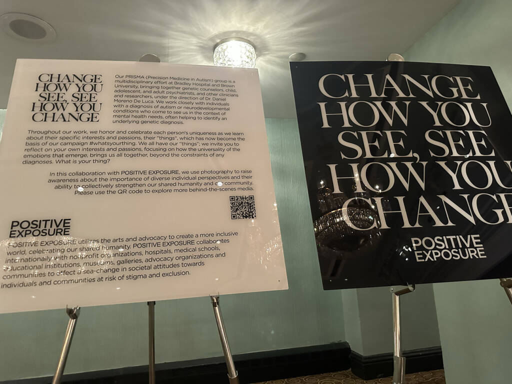 2 Large images with text, 1 in black and white: Change How You See, See How You CHange