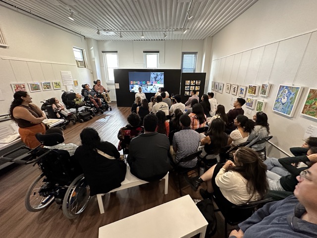 IMG_0520 Medium Large group in gallery watch tv monitor