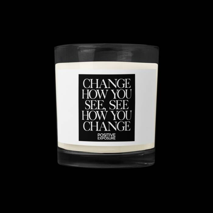 Glass jar soy wax candle