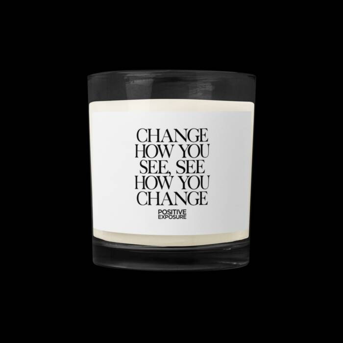 Glass jar soy wax candle