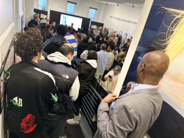 Large group at Gallery opening.