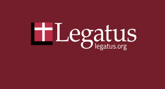 Legatus logo with cross. legatus.org