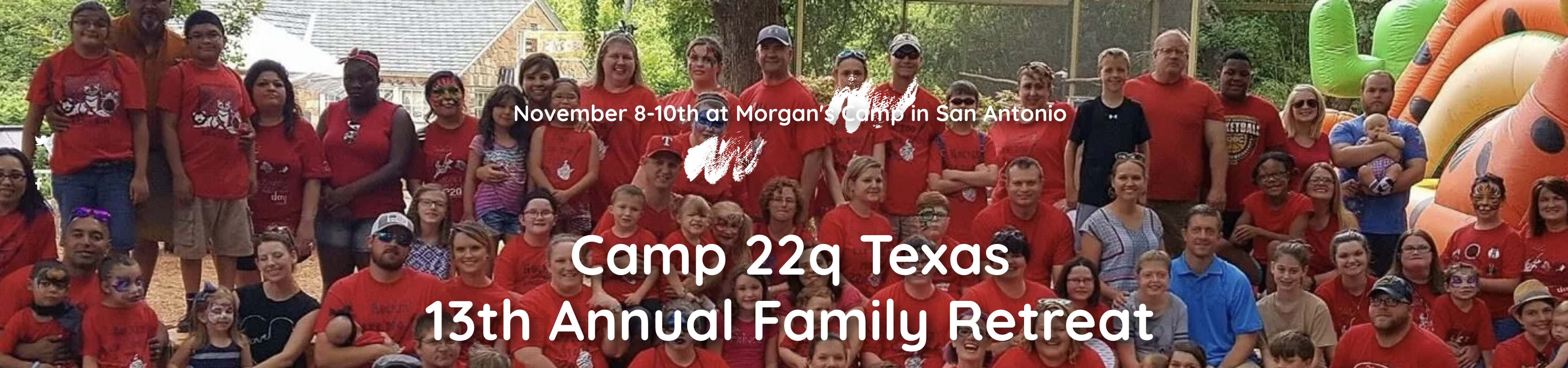 Large group of peole wearing red t-shirts