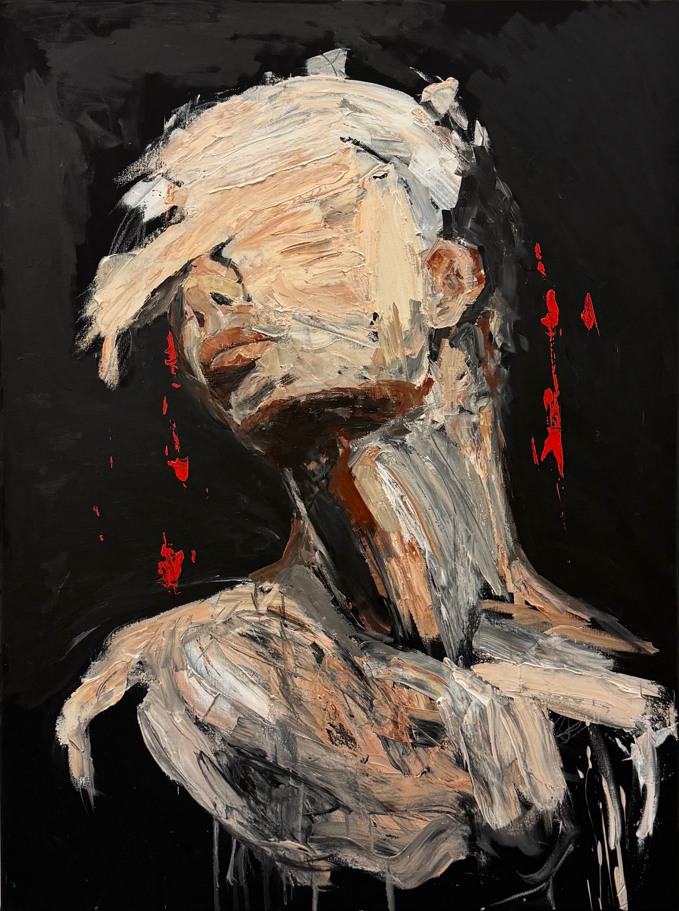 An abstract portrait in oils.