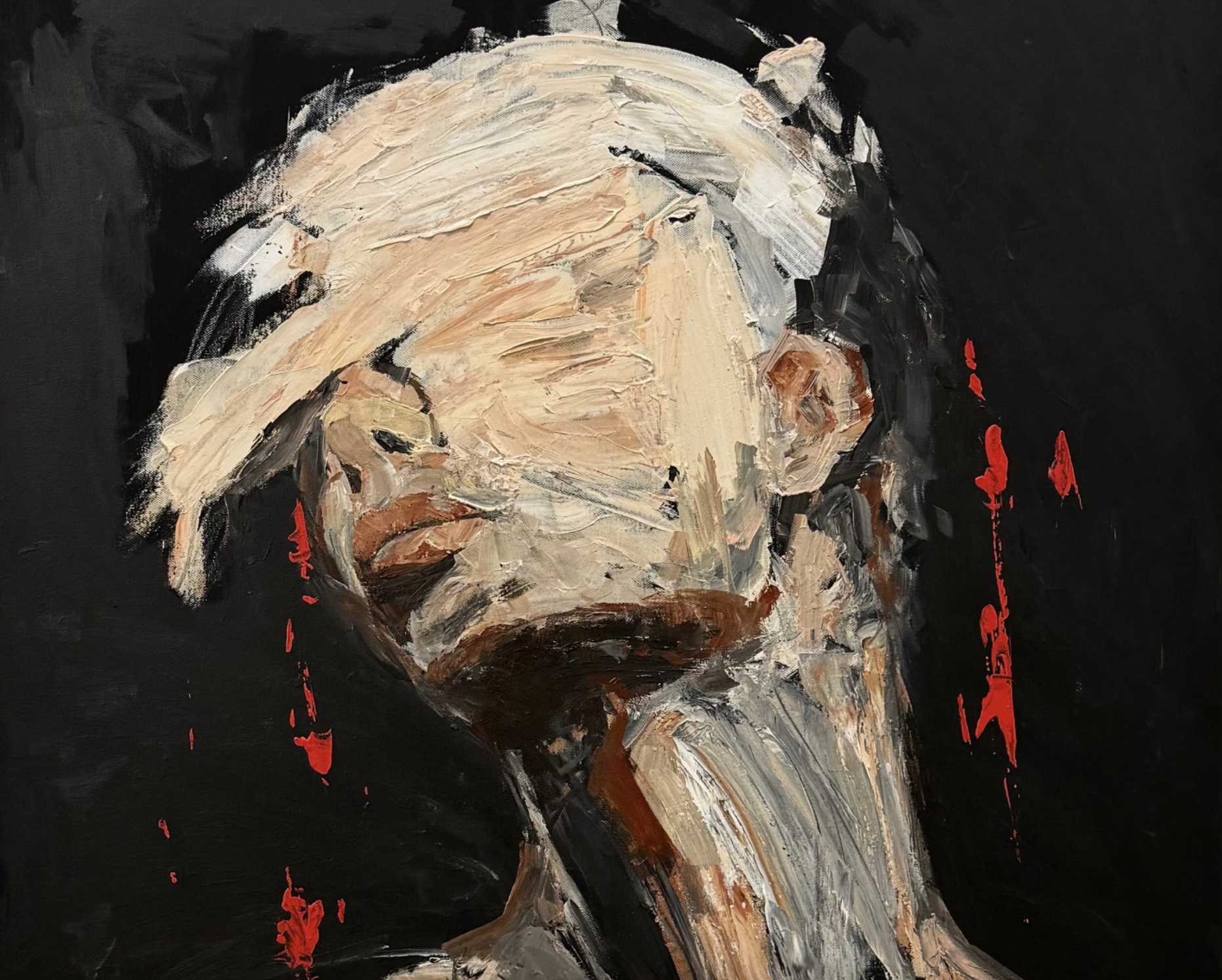 An abstract portrait in oils.
